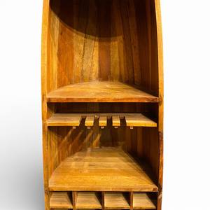 Antique Boat Style Book Rack Industrial and Rustic Folding Book Storage Furniture for Home Office Living Room Bedroom Hotel - Product Image 3