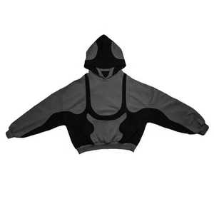 Sudadera con capucha bordada personalizada de alta calidad, nuevo jersey de Color gris, Sudadera con capucha bordada de Color negro para hombres - Product Image 4