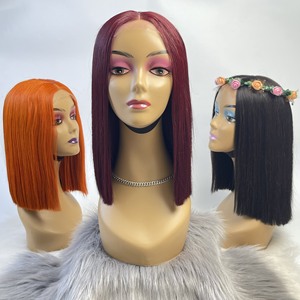 Perruque de cheveux humains droite d'os de couleur personnalisée extensions de cheveux raides d'os vietnamien perruques de cheveux frontales à fermeture - Product Image 5