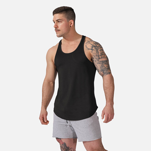 Camiseta de tirantes de gimnasio sin mangas con cuello redondo de alta calidad para hombre, diseño personalizado y logotipo, ropa de poliéster personalizada al por mayor - Product Image 4