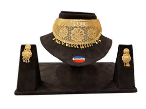 Joyería chapado en oro Joyería exclusiva moda gargantilla collar conjunto para niña y mujer - Product Image 5