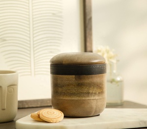 Creative Low MOQ Handmade Candid Concave Cylindrical Wooden <b>Container</b> Jar <b>Small</b> Manufacturer Wholesaler - Product Image 3