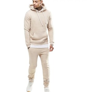 Conjuntos de sudaderas y pantalones de chándal de algodón para hombre del fabricante, chándal de Jogger de invierno con sudadera lisa y chándales - Product Image 5