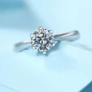 Bague de fiançailles en diamant de laboratoire 18 carats, bague à 3 pierres, bagues personnalisées pour femmes, bague de mariage pour elle - Product Image 6