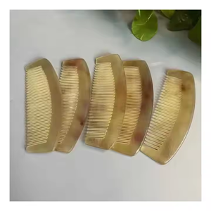 หวีฮอร์นสำหรับผู้หญิงหวีนวดผมทำมือหวีเขาควายน้ำธรรมชาติ - Product Image 3