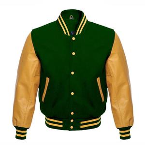 Buena calidad al por mayor personalizado béisbol Letterman chaquetas abrigo invierno lana cuerpo cuero manga bombardero Varsity chaqueta hombres - Product Image 3