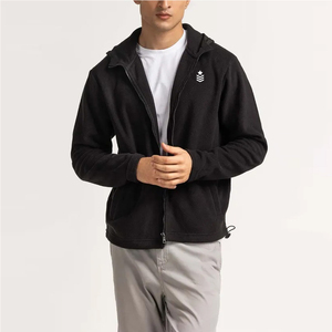 Sweat à capuche en coton avec fermeture éclair pour homme, produit de couleur unie très demandé, sweat à capuche zippé de quantité minimale de commande basse pour homme - Product Image 1
