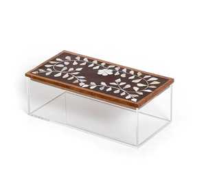 Elegant Arabic Style Acrylic <b>Box</b> with <b>mother</b> of Pearl Inlay Luxury Ramadan & Eid Chocolate and Dry Fruit Gift <b>Box</b> - Product Image 3