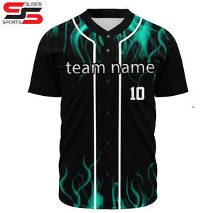 เสื้อเบสบอลทีมที่กำหนดเองพิมพ์ซับลิเมชัน100% โพลีเอสเตอร์ - Product Image 6