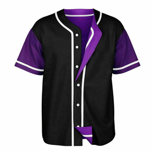 Ensemble de maillots de baseball à sublimation personnalisée pour hommes short brodé 100% polyester anti-bactérien évacuant l'humidité pour les sports d'été - Product Image 1