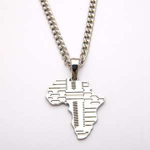 Collar con Colgante de Diamante Cultivado en Laboratorio, Chapado en Oro, Plata de Ley 925, Estilo Hip Hop para Hombre - Product Image 1