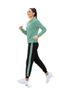 Vêtements pour femmes en gros, survêtements personnalisés, survêtement zippé, streetwear, ensemble sweat-shirt à capuche et pantalon de survêtement pour l'automne et l'hiver - Product Image 3