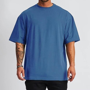 2025 High Quality 240 GSM Heavy <b>Weight</b> T Shirt <b>Blank</b> Cotton Loose Boxy Fit Tshirts Custom Logo Men T-Shirt - Product Image 4