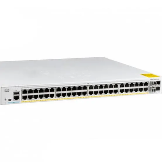 1000-48FP POE + 48 x puertos 10/100/1000Base-T + 4 x SFP de enlace ascendente de la capa 2 Gigabit Ethernet-C1000-48FP-4G-L