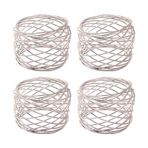 Heavy Duty Wholesale Supplies Nickel Plated Metal Wire Napkin Ring Reusable Decorative Tissue Serviette Holder for Dinner Party - Product Image 6