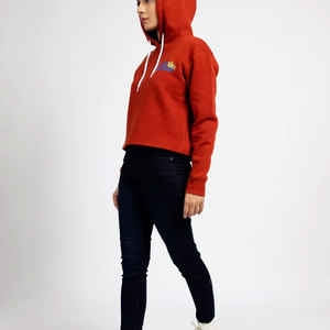 เสื้อฮู้ดลายหูรูดสำหรับผู้หญิงผ้าขนแกะมีฮู้ดแบบมีเชือกผูก - Product Image 3