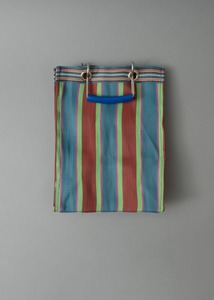 Bolsas de Compra Reutilizables Ecológicas de Nailon Reciclado, Tejidas, con Cierre de Cremallera, Rayadas, Tamaño Personalizable, Hechas en India, Sostenibles, al por Mayor - Product Image 3