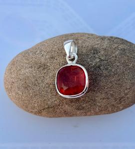 Pendentif saphir orange en argent sterling 925, pendentif belle femme, magnifique pendentif pierre orange. - Product Image 3