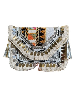 Artisanat de luxe Vintage Banjara tissu sac à main sac à main luxueux broderie travail pochette pour les soirées bas prix - Product Image 1