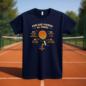 ¿Por qué pierdo en pádel? Camiseta Promocional Personalizable con Diseño Divertido - Product Image 3