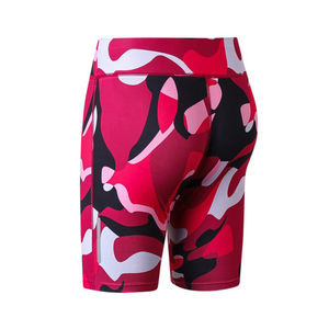 2022 Lady Custom Logo Running Shorts High <b>Waist</b> Polyester Mesh Lining Wholesale Stock Plus Size Sportswear <b>Jeans</b> Fabric Washed - Product Image 2