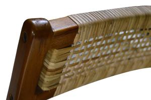 Chaise en rotin artisanale avec accoudoir-Chaise de salle à manger et de salon moderne du milieu du siècle pour salon, hôtel, bureau à domicile - Product Image 4