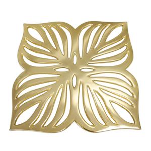 Plaque de service en métal alimentaire en forme de fleur en acier inoxydable au design arrondi Plaque de service de restauration d'hôtel - Product Image 6