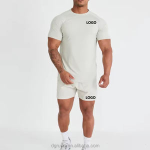 กางเกงขาสั้นผ้าฝ้ายสำหรับผู้ชายกางเกงขาสั้นสำหรับออกกำลังกายวิ่งออกกำลังกายระบายอากาศได้ดี - Product Image 1