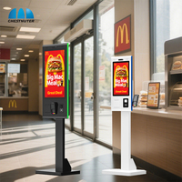Terminal de menu automatisé à écran tactile 21.5 p du système Windows de 1080 pouces pour la restauration rapide Accessoires WIFI Kiosque libre-service en option