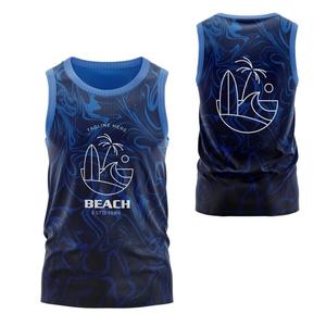 Unisex Plus Size 150 GSM Pinhole <b>Mesh</b> Breathable Eco-Friendly Quick Dry Performance Sublimation Tank <b>Tops</b> Sports Jersey - Product Image 3