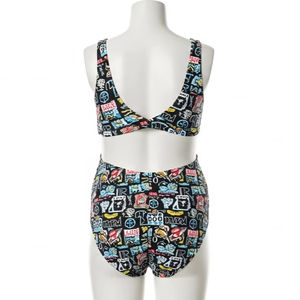 Conjunto de Bikini Elástico de Maternidad, Tela de Nailon y Elastano, Soporte Suave, Estampado de Serigrafía, Traje de Baño para Embarazo, Ropa de Playa, Venta al por Mayor - Product Image 3