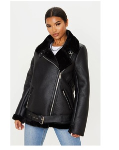 Chaquetas de cuero para mujer Chaqueta transpirable acolchada de invierno de buena calidad con chaquetas de cuero de piel para mujer - Product Image 1