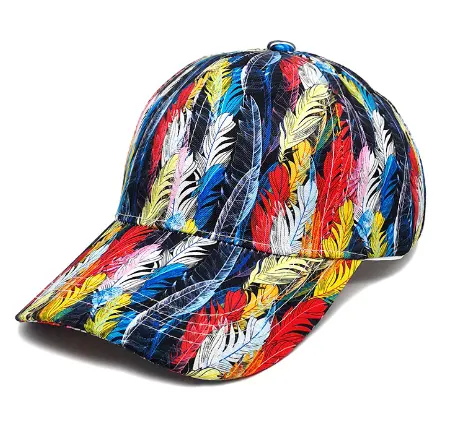 Tropikal Streetwear tüy kavisli saçak beyzbol şapkası açık kamuflaj spor şapka moda kap