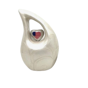 Urna Funeraria en Forma de Corazón Pequeño para Cenizas Humanas, Nuevo Diseño, Urna de Cremación Metálica, Recuerdo - Product Image 5