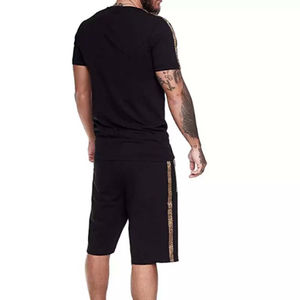2024 Wholesale Custom Summer New Arrival Polyester Jogging Sportswear Gym Tracksuit and Short 2 Piece Shorts Men <b>T</b> <b>Shirt</b> Set - Product Image 6