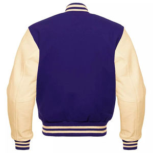 2025 chaqueta Bomber Varsity de lana personalizada para hombre, Chenille Works, estilo de moda informal, letras de talla grande, piel tejida de invierno, tipo oveja - Product Image 3
