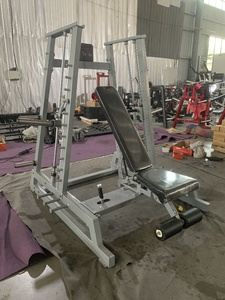 Fabrika Spor Salonu Fitness Ekipmanları Plaka Yüklemeli Power Smith Makinesi Çift Sistemli Üst Gövde Çok Fonksiyonlu Makine İstasyonu Yarım Kafes - Product Image 1