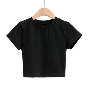 Venta al por mayor para niños de alta calidad de verano al por mayor camiseta modal personalizada para Niñas Ropa de verano para niños cuello redondo niños - Product Image 1