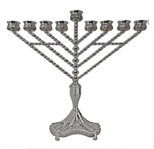 Temple juif religieux rustique fini classique Menorah Hanukkah Menorah juive 7 bras Menorah 9 bras Hanukkah prix de gros - Product Image 2