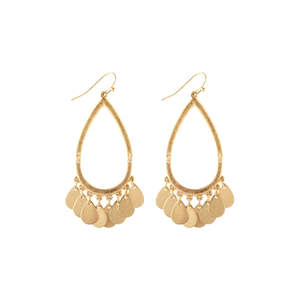 Pendientes de Metal con Diseño de Lágrima Abierta Pe3575, Diseño de Moda - Product Image 1