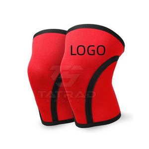 Genouillères de fitness professionnelles en néoprène avec impression de logo personnalisé, respirantes, légères, réglables, fermeture à lacets, robustes - Product Image 5