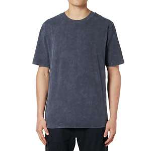 Meilleure qualité pour hommes lavé à l'acide doux surdimensionné tricoté haut de fitness à col rond conception personnalisée en détresse caractéristique numérique haut tendance - Product Image 1