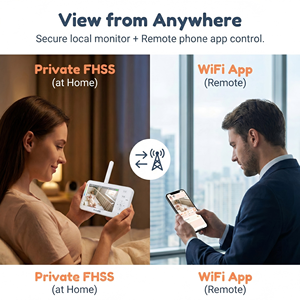 Anicebb ABM206 Cámara de Vigilancia <span class=keywords><strong>para</strong></span> <span class=keywords><strong>Bebés</strong></span> PTZ 1080P FHD con Seguimiento de Movimiento por IA, Luz Nocturna, Pantalla IPS de 4.3 Pulgadas, Audio Bidireccional y Largo Alcance - Product Image 2