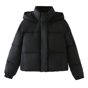 New Men Autumn and Winter Warm Fashion Harajuku Puffer Jacket Women High Neck Hooded Zipper Design Cotton Padded Coat - Product Image 5