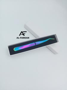 Eyelash Applicators Tweezers Solid Stainless Steel <b>Rainbow</b>-Multi Color Tool for False Eyelashes with White Card Boxes - Product Image 3