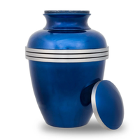 Urne funéraire de haute qualité, tri-bande, classique et moderne, en aluminium, pour adultes, fournitures funéraires, urne funéraire commémorative, urne funéraire pour cendres humaines