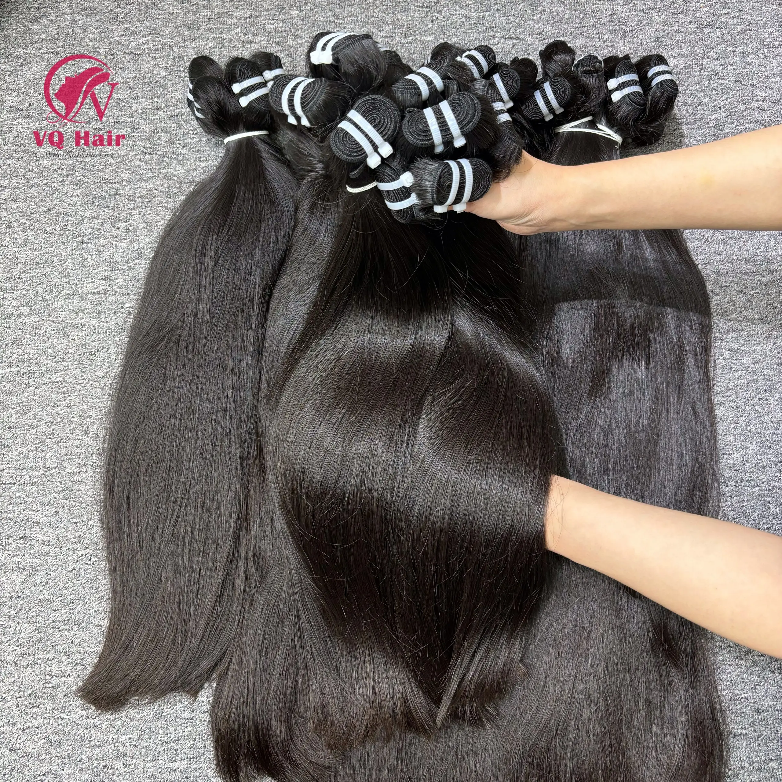 Luxury Human Hair 100% Vietnamese Raw Hair Bundles Wholesale Genius Weft Raw Virgin Cuticle Aligned Hair Natural Straight