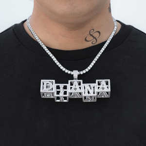 จี้เงินสเตอริ925โบราณสำหรับผู้ชายสไตล์ฮิปฮอป VVS โมอิสซาไนท์และเพชรชุบทองสำหรับปาร์ตี้ราคาขายส่ง - Product Image 2