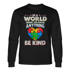 En un mundo donde puedes ser cualquier cosa, sé amable, camiseta promocional de manga larga - Product Image 2