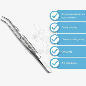 แหนบปลายแหลมคุณภาพสูง แหนบปลายแหลมสแตนเลส แหนบปลายแหลมสกรีนโลโก้ - Product Image 4